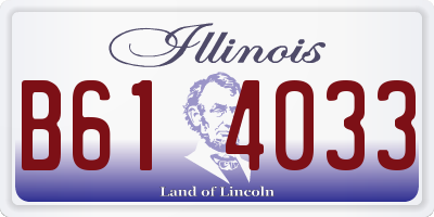 IL license plate B614033