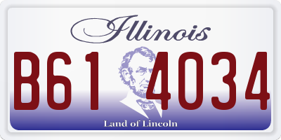 IL license plate B614034