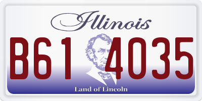 IL license plate B614035