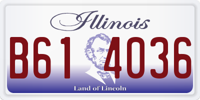 IL license plate B614036