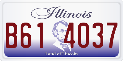 IL license plate B614037