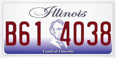 IL license plate B614038