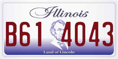 IL license plate B614043