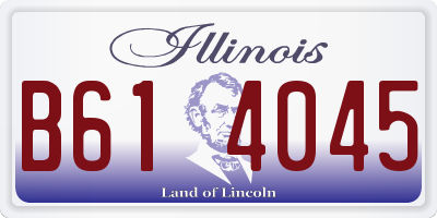 IL license plate B614045