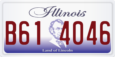 IL license plate B614046