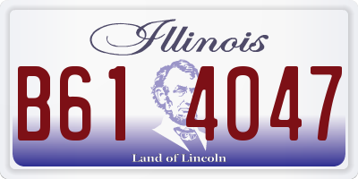 IL license plate B614047