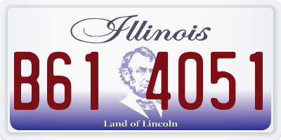 IL license plate B614051