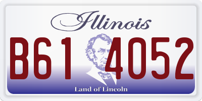 IL license plate B614052