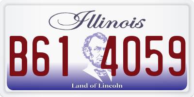 IL license plate B614059