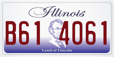 IL license plate B614061