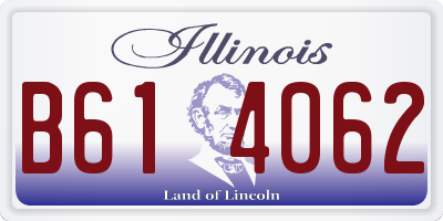 IL license plate B614062