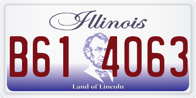 IL license plate B614063