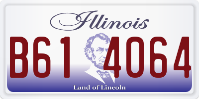 IL license plate B614064