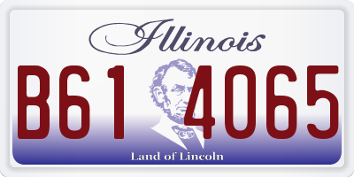 IL license plate B614065