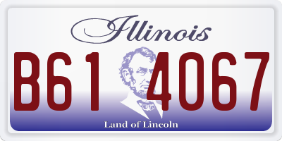 IL license plate B614067