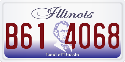 IL license plate B614068