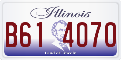 IL license plate B614070