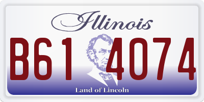 IL license plate B614074