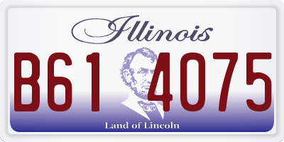 IL license plate B614075