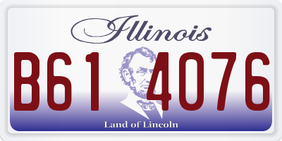 IL license plate B614076