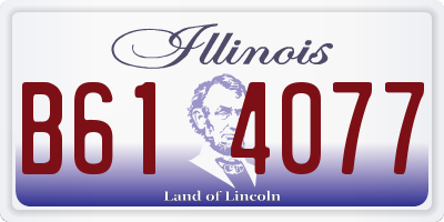 IL license plate B614077