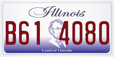 IL license plate B614080