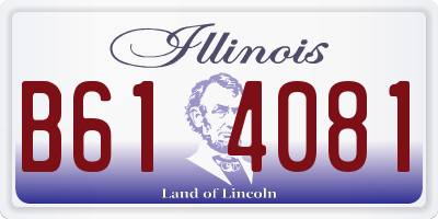 IL license plate B614081