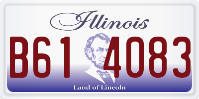 IL license plate B614083