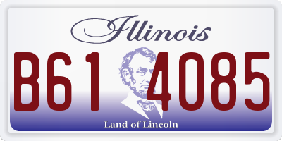 IL license plate B614085