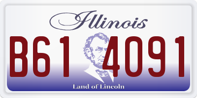 IL license plate B614091