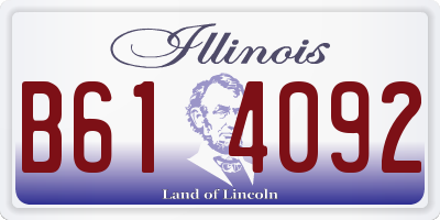 IL license plate B614092