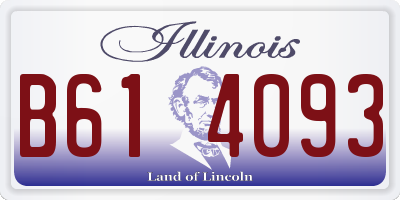 IL license plate B614093