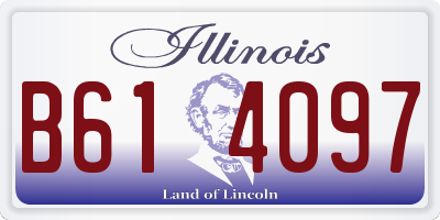 IL license plate B614097