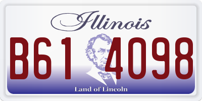 IL license plate B614098
