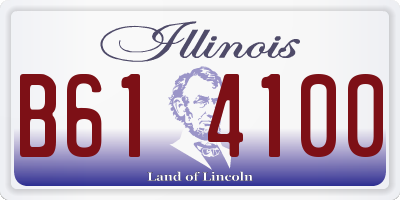 IL license plate B614100