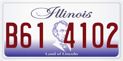 IL license plate B614102