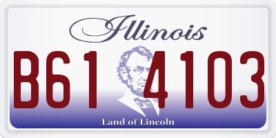 IL license plate B614103