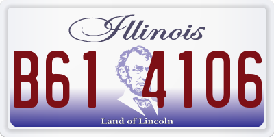 IL license plate B614106