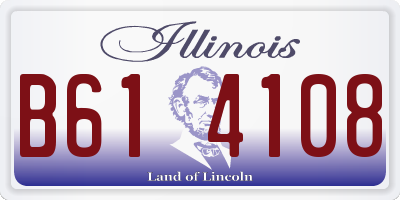 IL license plate B614108