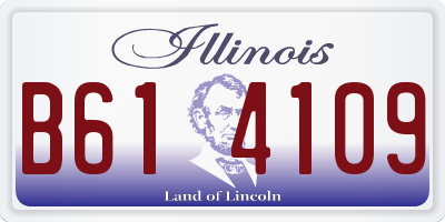 IL license plate B614109