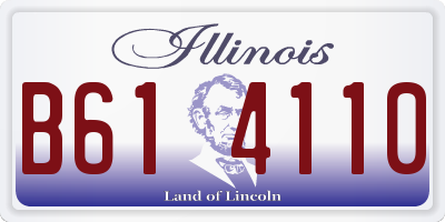IL license plate B614110