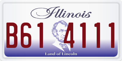 IL license plate B614111