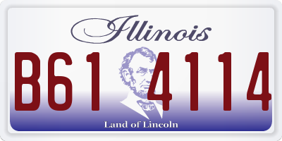 IL license plate B614114