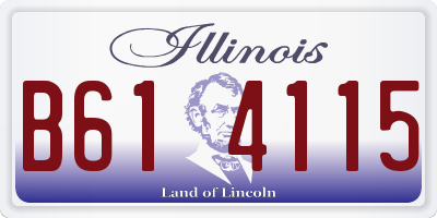 IL license plate B614115