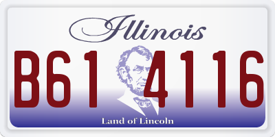 IL license plate B614116