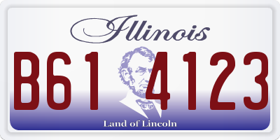 IL license plate B614123