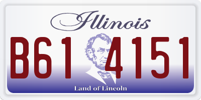 IL license plate B614151