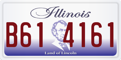 IL license plate B614161