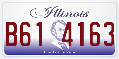 IL license plate B614163