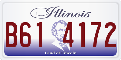 IL license plate B614172